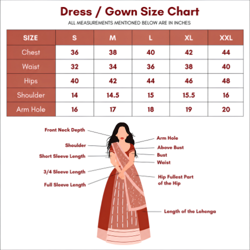 Dress / Gown Size Chart